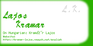 lajos kramar business card